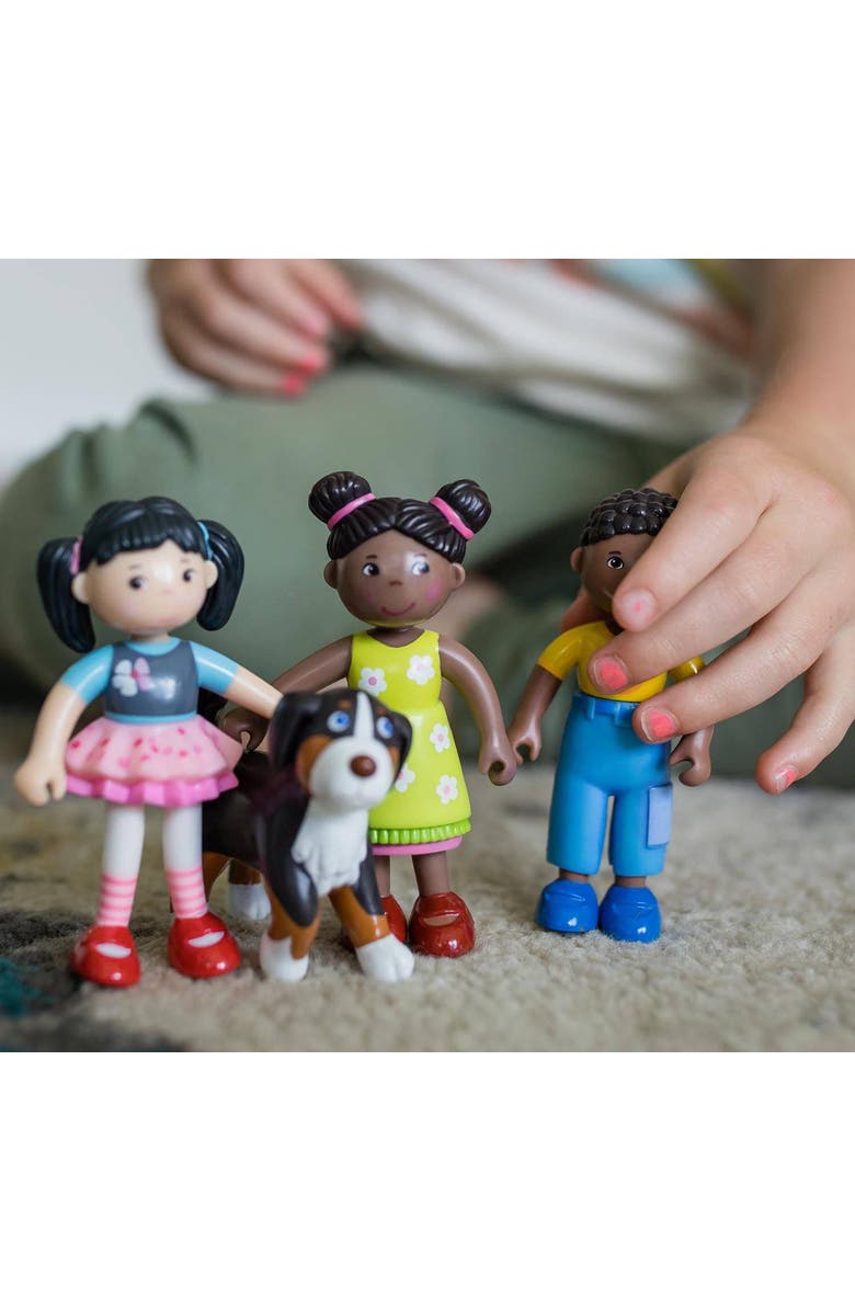HABA Little Friends Naomi - 3.75" Girl Dollhouse Toy Figure with Pig Tails, Alternate, color, Multi