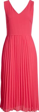 Sam Edelman V-Neck Accordion Pleat Dress