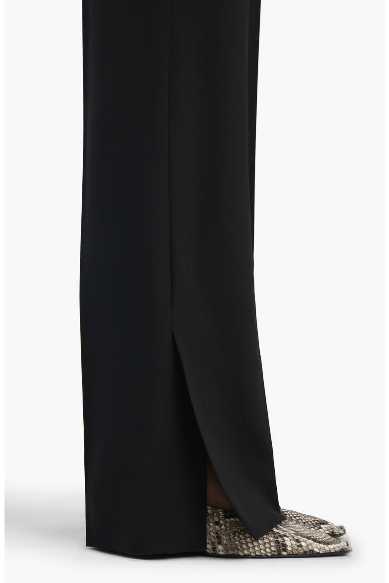 Grenare Split Hem Virgin Wool Pants, Alternate, color, BLACK