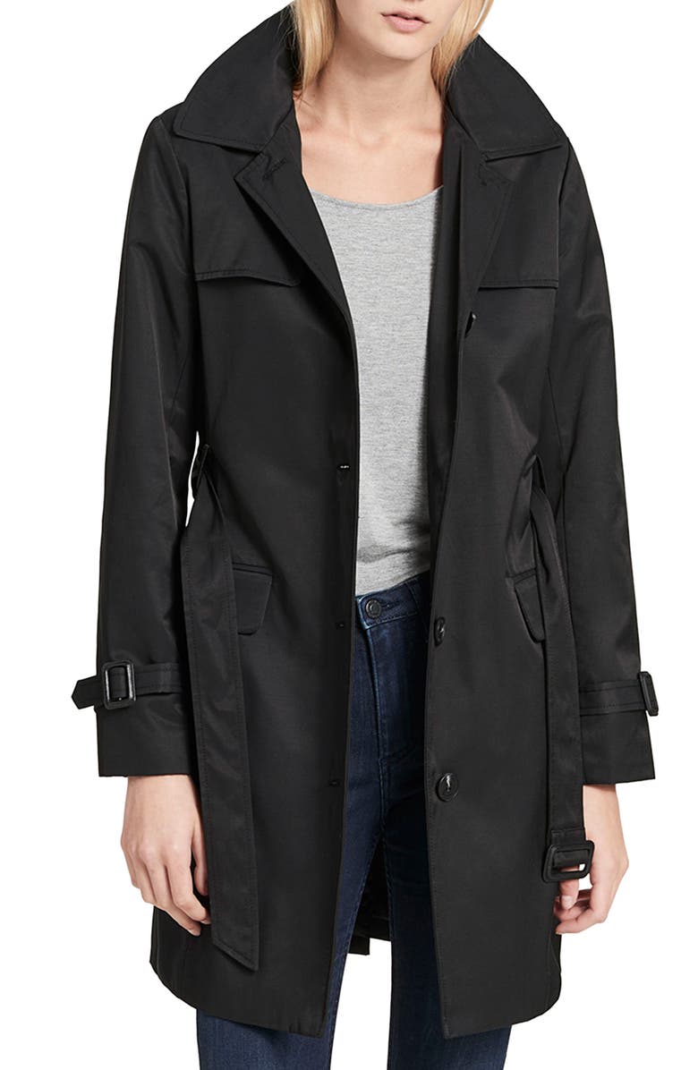 Calvin Klein Water Resistant Belted Trench Coat, Main, color,