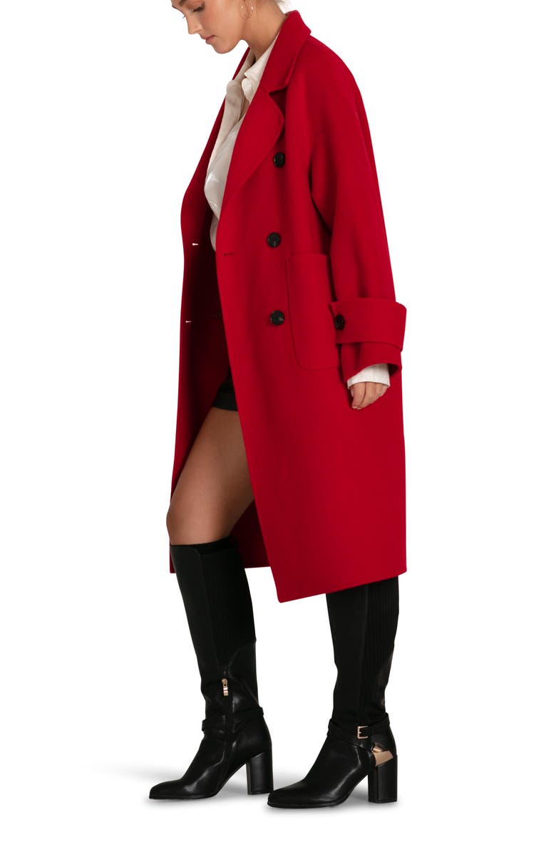 Belle & Bloom Rumour Has It Oversized Wool Blend Coat, Alternate, color, Red