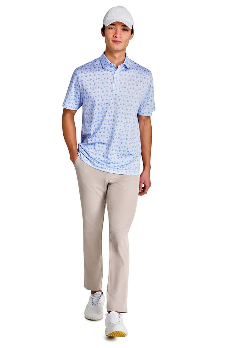 Regular Fit Fit Happy Hour Recycled Performance Golf Polo, Alternate, color, LT BLUE