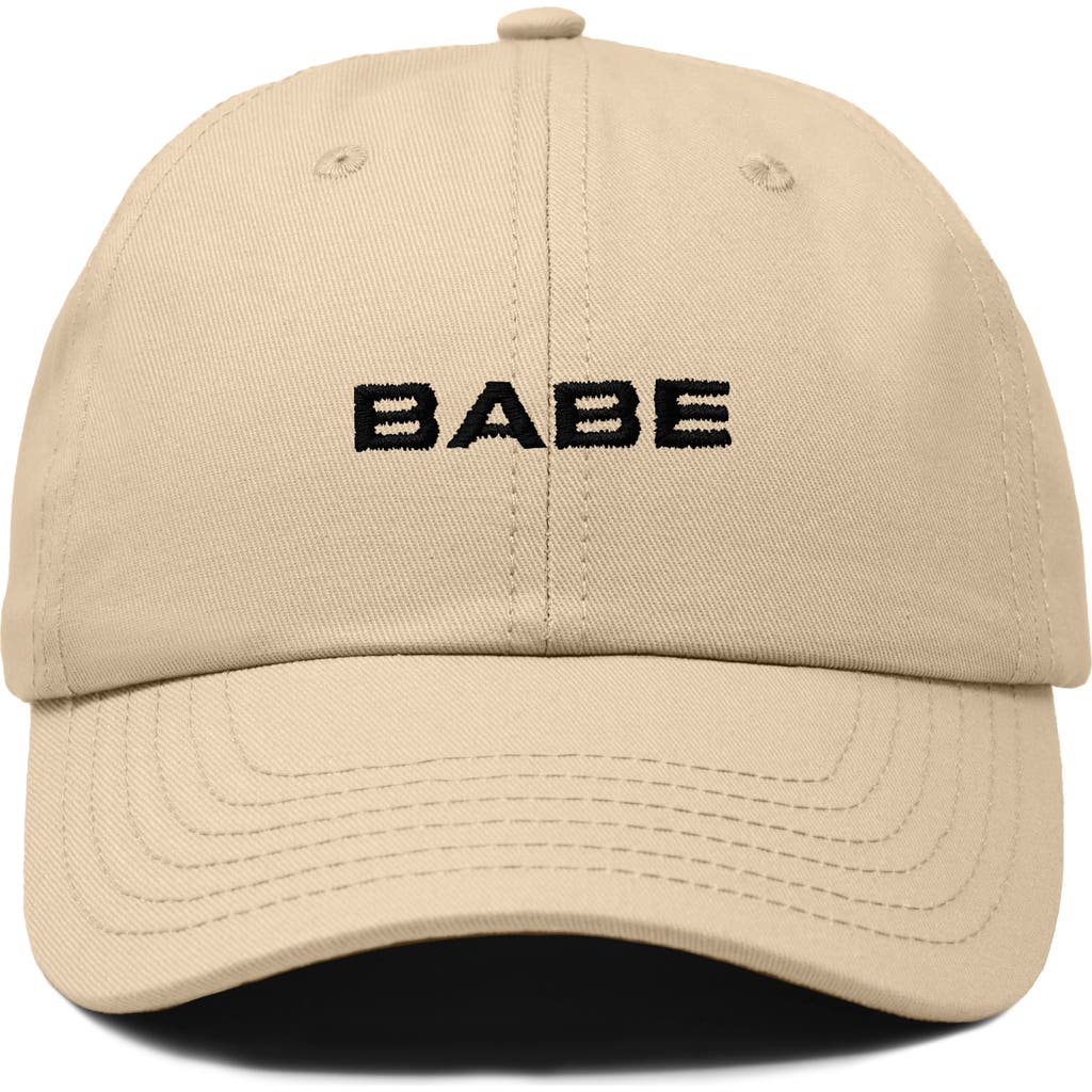 Dalix Babe Embroidered Cap In Khaki