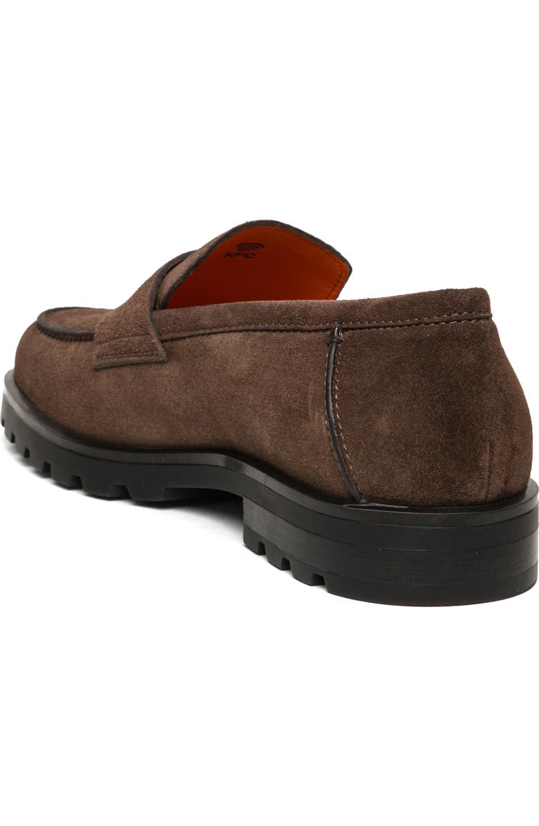 Santoni Rock Penny Loafer, Alternate, color, Dark Brown