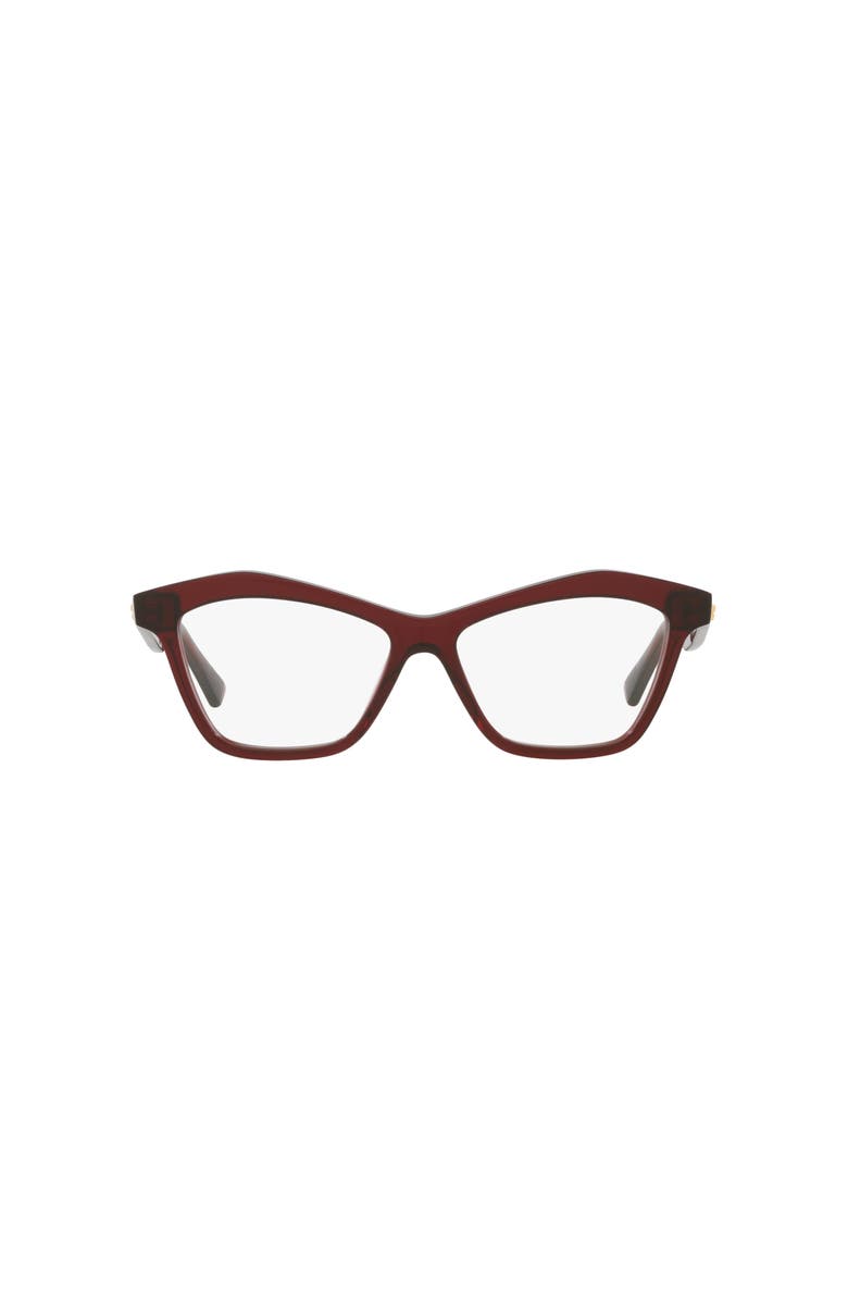 Bottega Veneta 54mm Cat Eye optical glasses, Alternate, color, Red