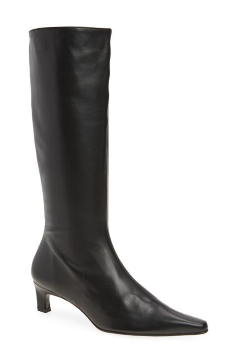 Gema Knee High Kitten Heel Boot