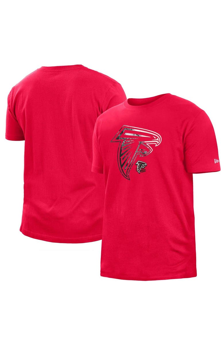 New Era Men's New Era Red Atlanta Falcons 2022 Sideline Ink Dye T-Shirt, Main, color, Red