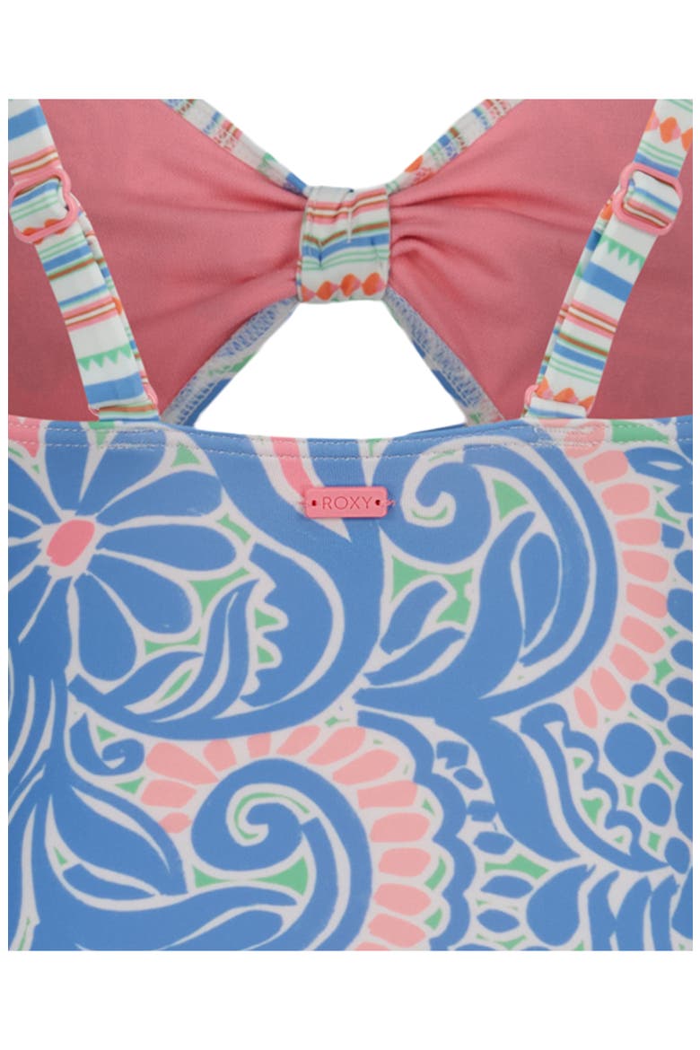 Kids' Cascais Cutout One-Piece Swimsuit, Alternate, color, SILVER LAKE BLUE