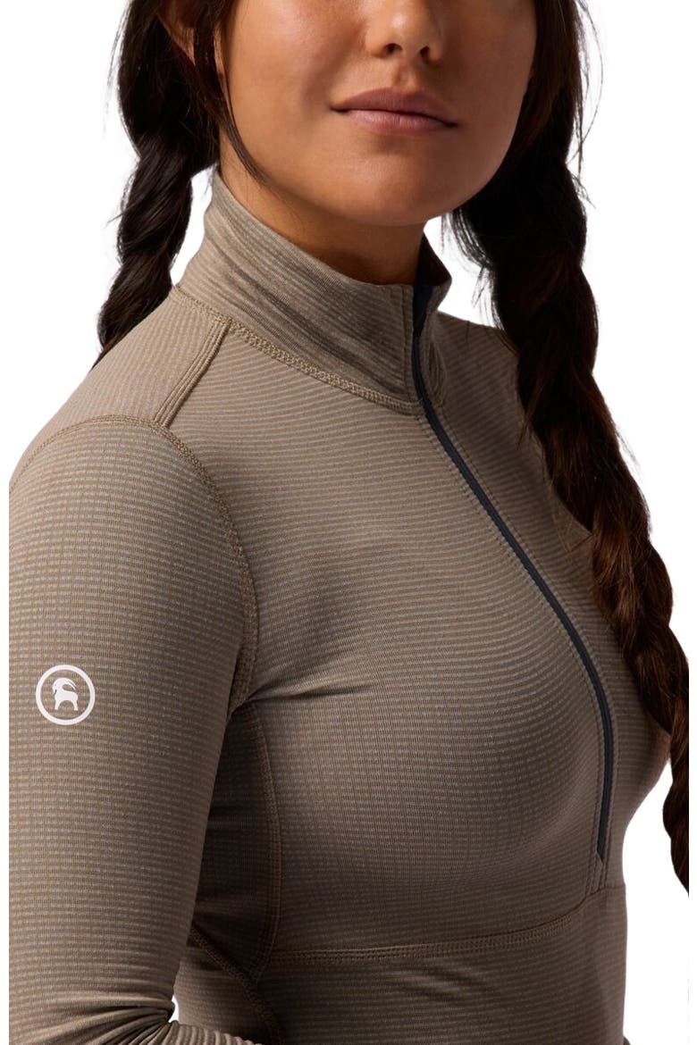 Pines Micrrid Ultra-Lt Baselayer 1/4-Zip Top - Women's, Alternate, color, Fallen Rock