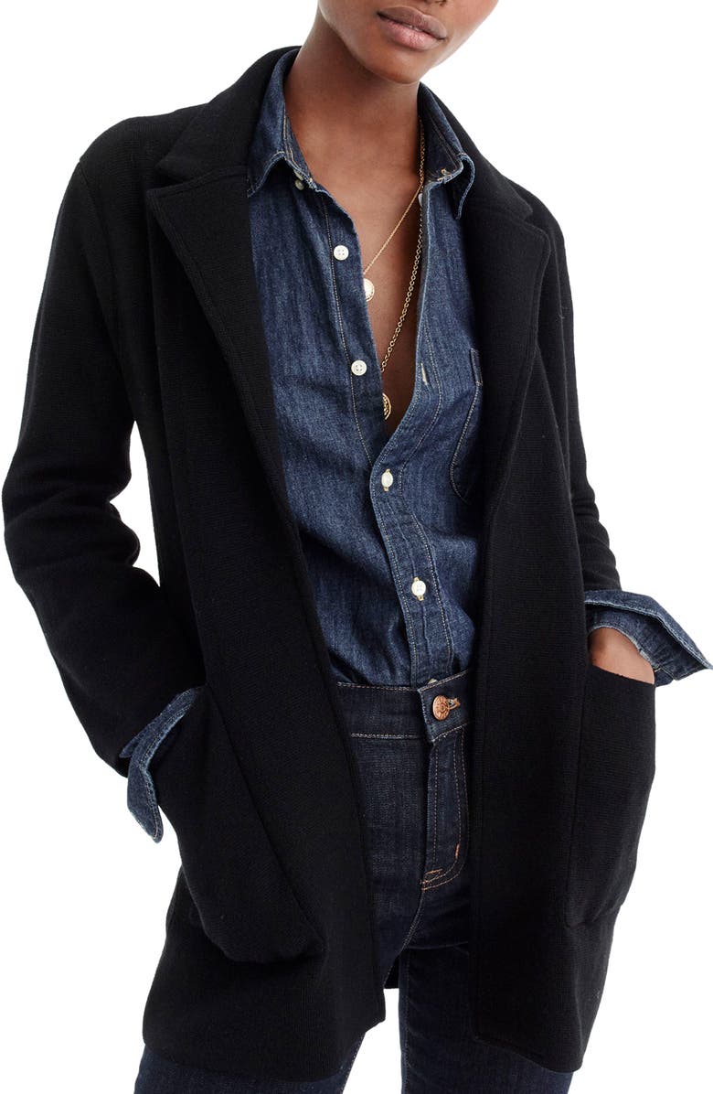 J.Crew Open Front Sweater Blazer, Main, color,