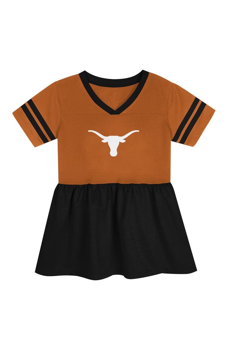 Outerstuff Girls Preschool Outerstuff Texas Orange/Black Texas Longhorns Stadium Lights Fashion Jersey Dress, Alternate, color, Brown