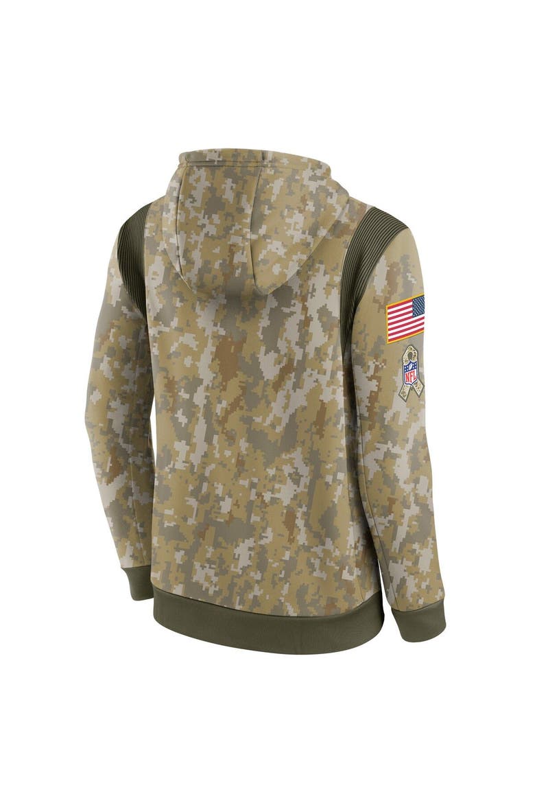 Men's Nike Camo Jacksonville Jaguars 2021 Salute To Service Therma Performance Pullover Hoodie, Alternate, color, Camo