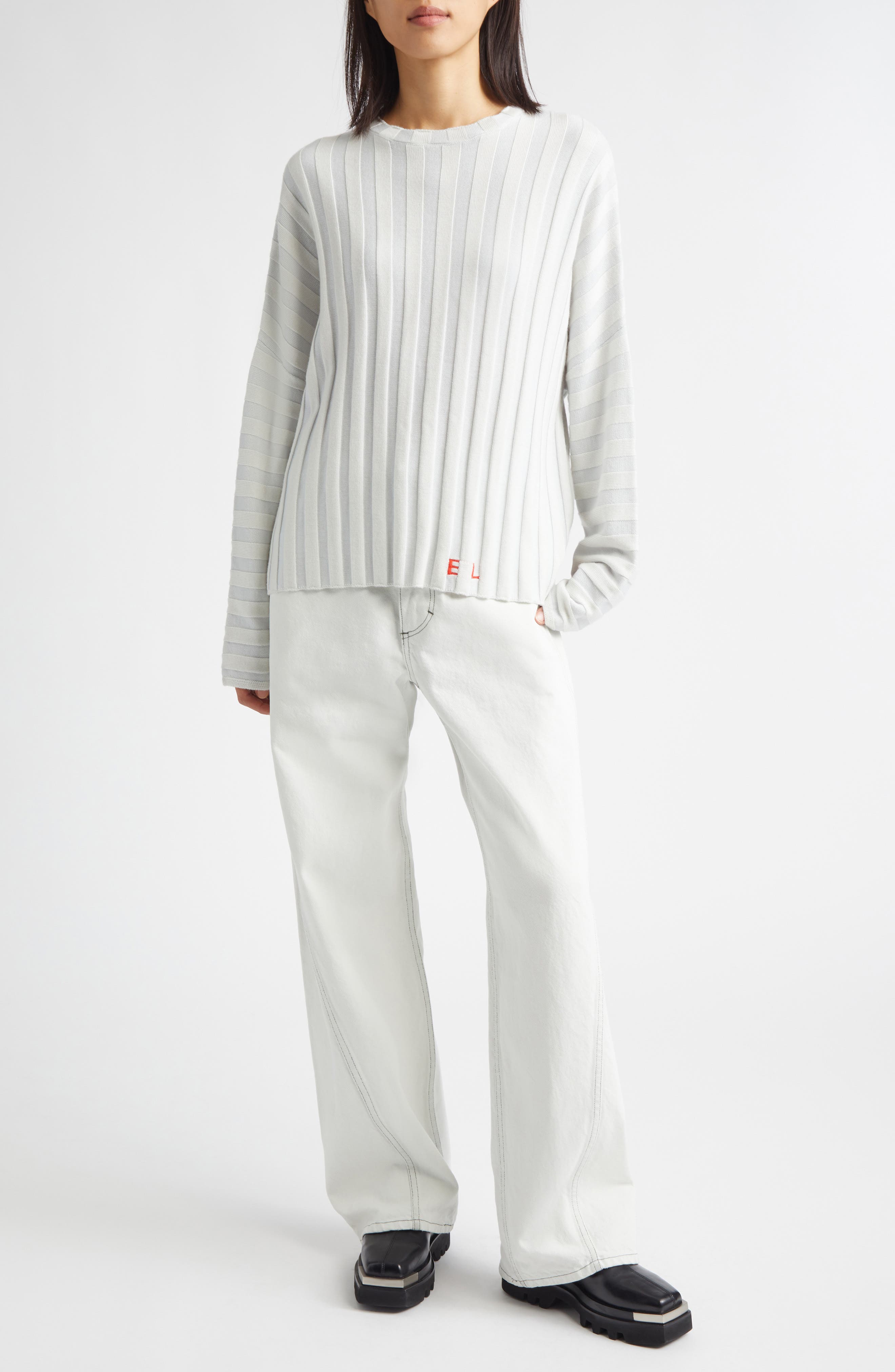 Keyboard Stripe Merino Wool Sweater - image 2