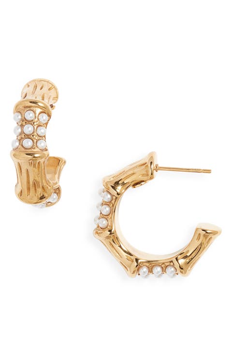 Freshwater Pearl Hoop Earrings