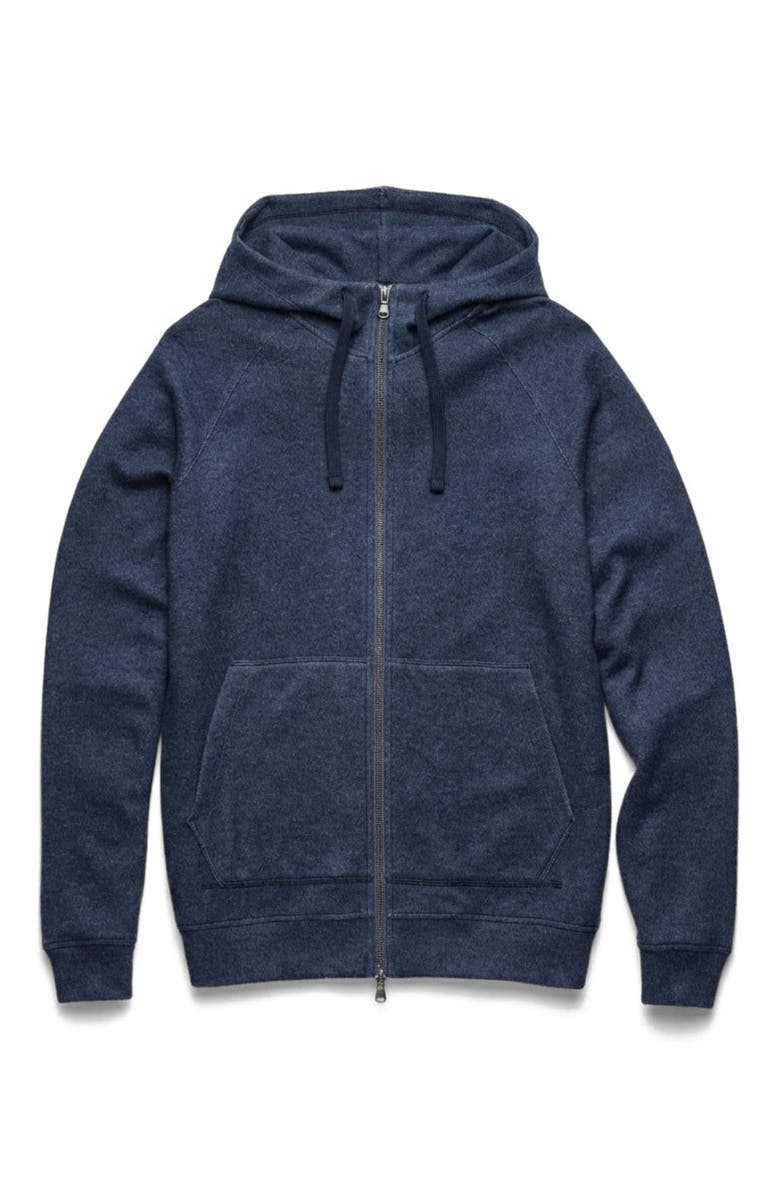 Surfside Supply Co. Danny Full-Zip Cashmist Fleece Hoodie, Main, color, Navy Heather