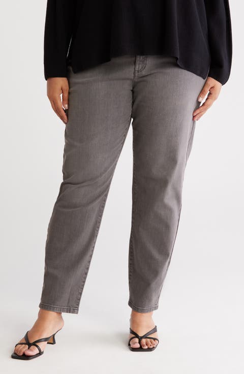 High Waist Slim Fit Jeans (Carbon) (Plus)