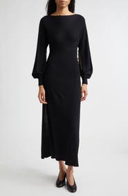 Paloma Wool Fa Cutout Long Sleeve Extrafine Merino Wool Sweater Dress