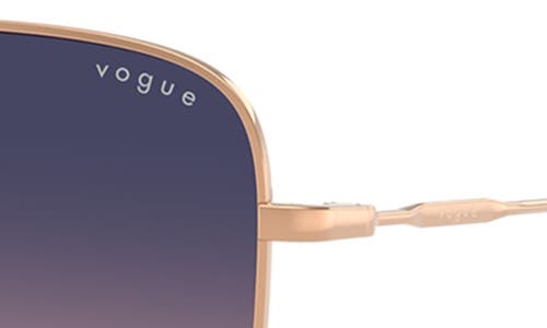 Vogue 57mm Gradient Square Sunglasses In Rose Gold
