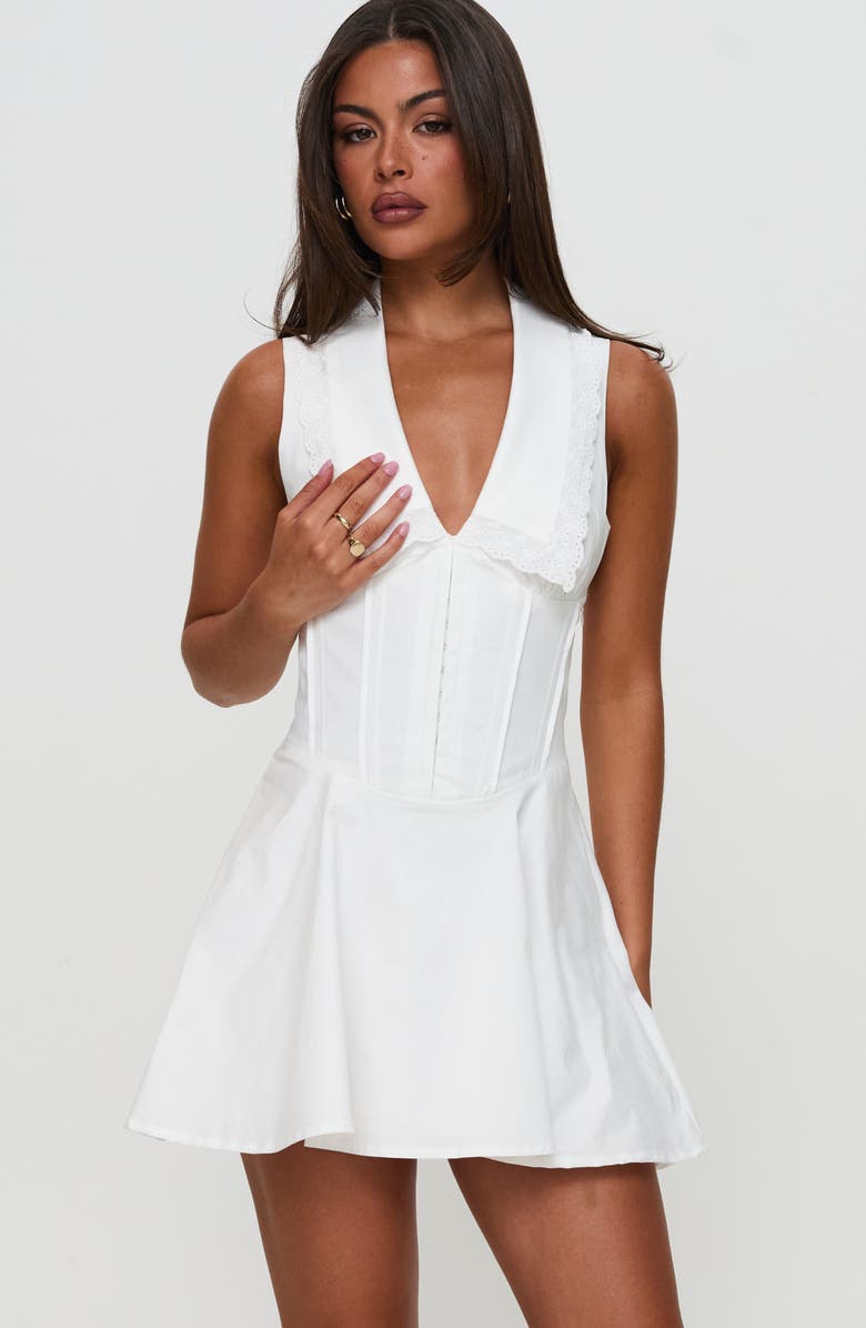 Princess Polly Haworth Sleeveless Minidress, Alternate, color, White