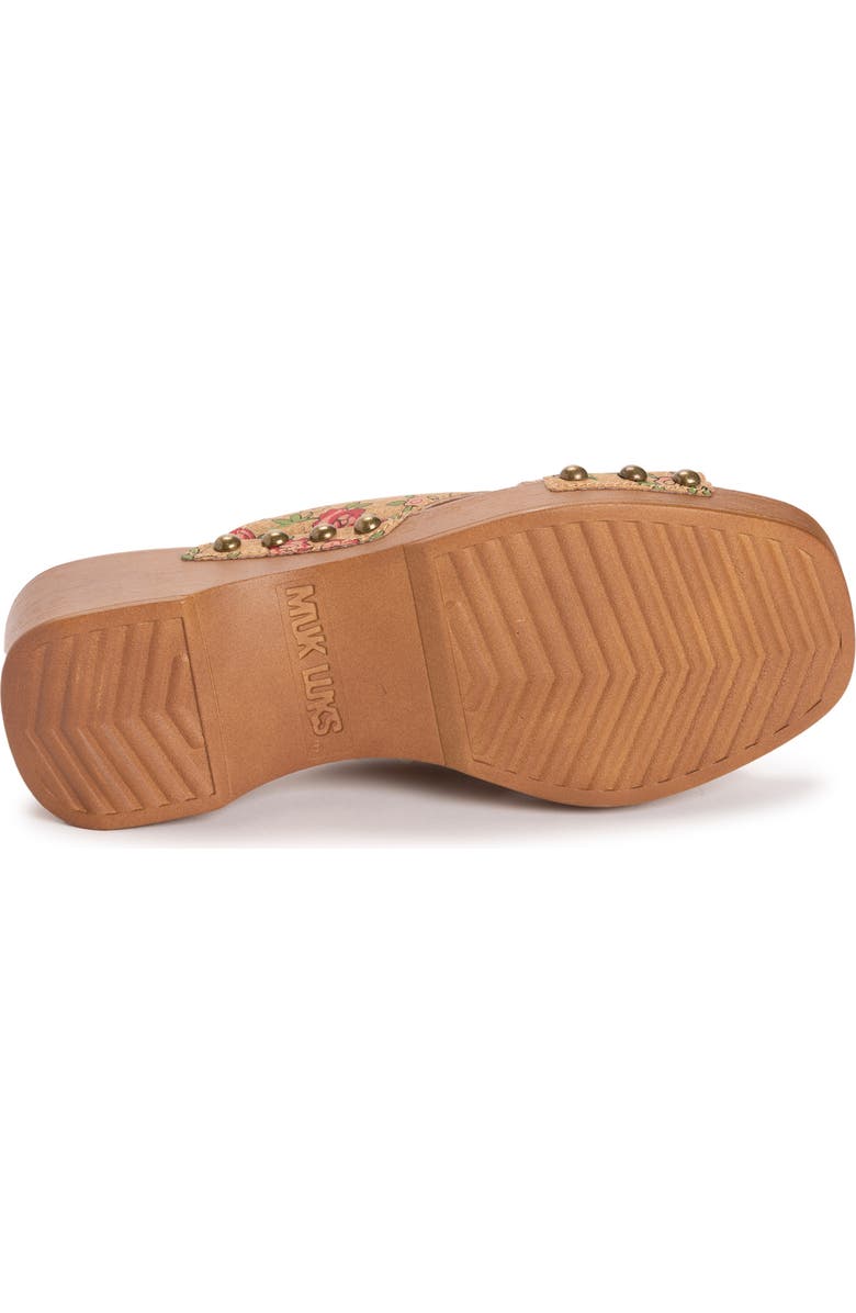 MUK LUKS Cadence Wedge Sandal, Alternate, color, Natural Floral