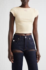 Jean Paul Gaultier Needle Patch Rib Baby Tee