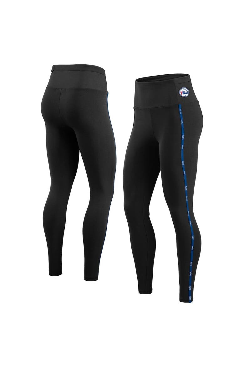 Women's WEAR by Erin Andrews Black Philadelphia 76ers Athletic Stretch Leggings, Main, color, Black