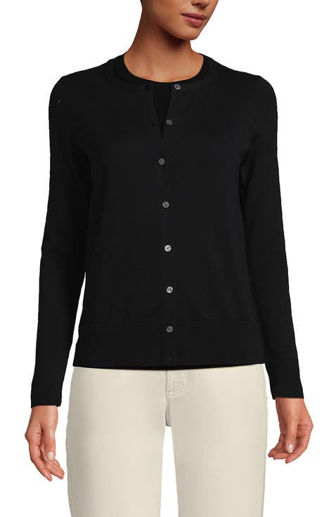Fine Gauge Cotton Cardigan Sweater