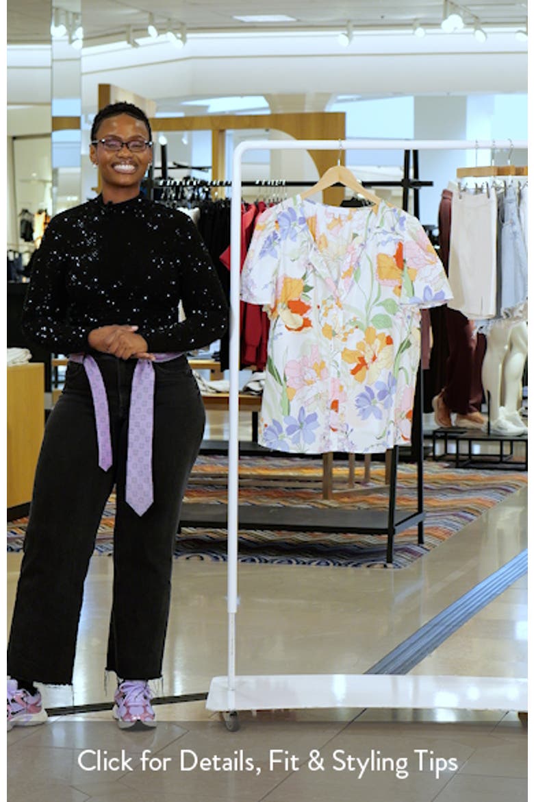Floral Split Neck Top video