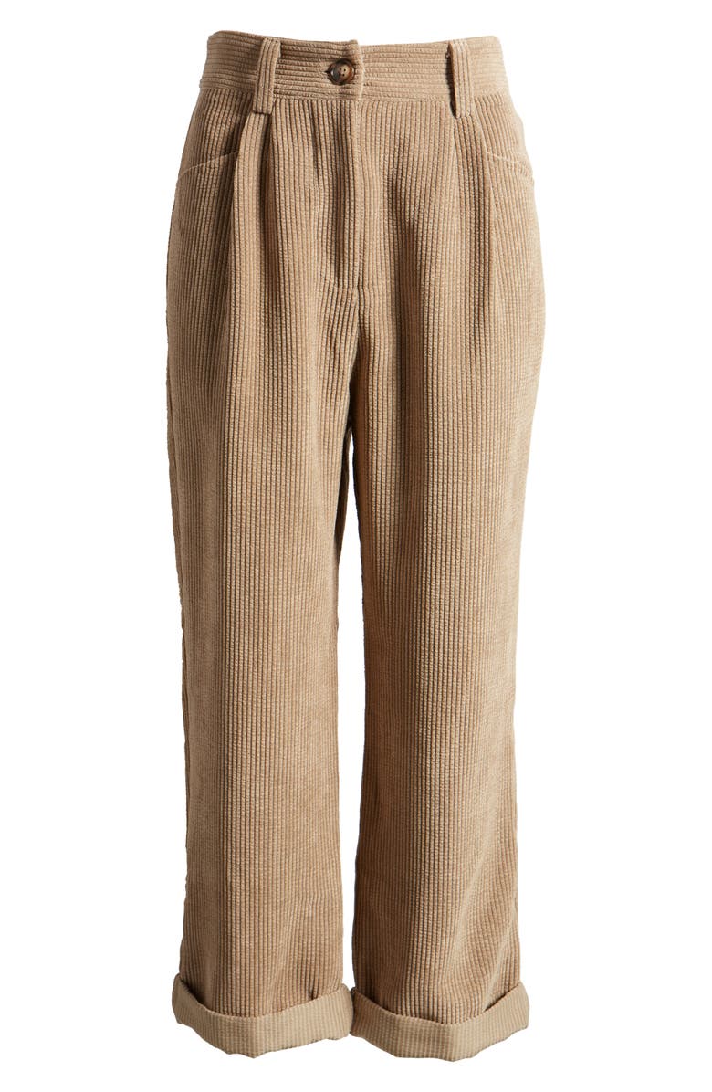 Petal & Pup Talaren Cuffed Corduroy Pants, Alternate, color, Brown