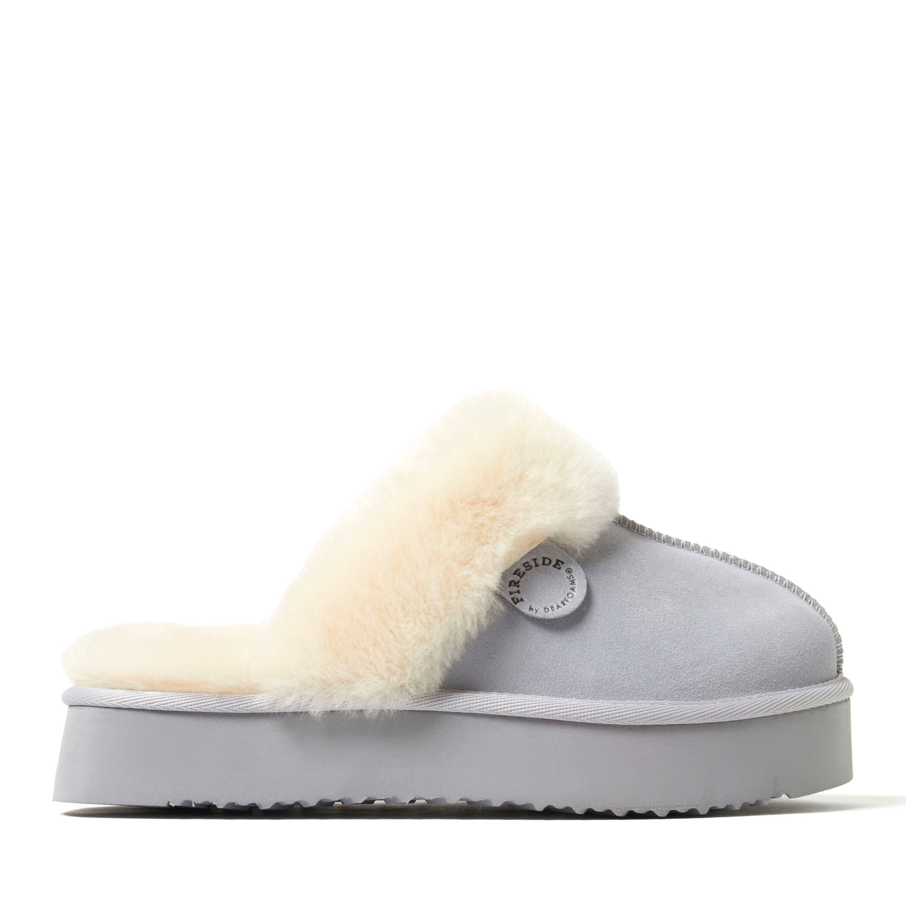 Fireside Melton Genuine Shearling Platform Scuff Slipper - image 4