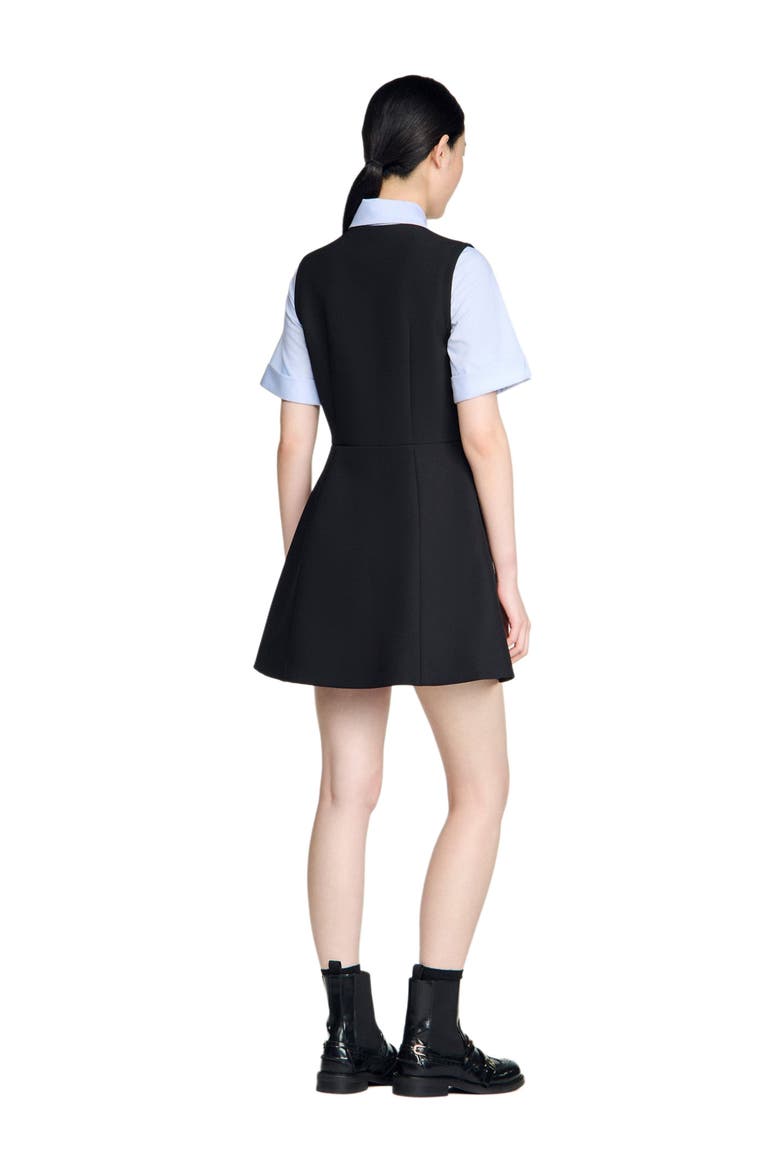 2-in-1 short dress, Alternate, color, Black