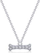 Lafonn Simulated Diamond Dog Bone Pendant Necklace