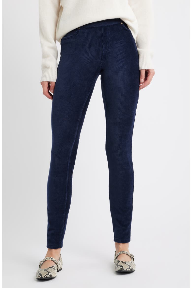 Classic Stretch Corduroy Leggings, Main, color, NAVY