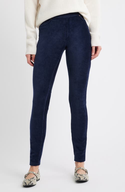 Hue Classic Stretch Corduroy Leggings In Blue