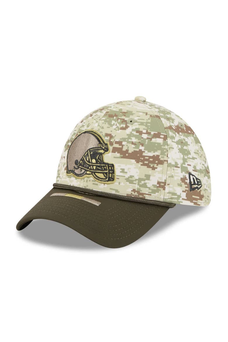 Men's New Era  Camo Cleveland Browns 2025 Salute to Service 39THIRTY Flex Hat, Alternate, color, Camo