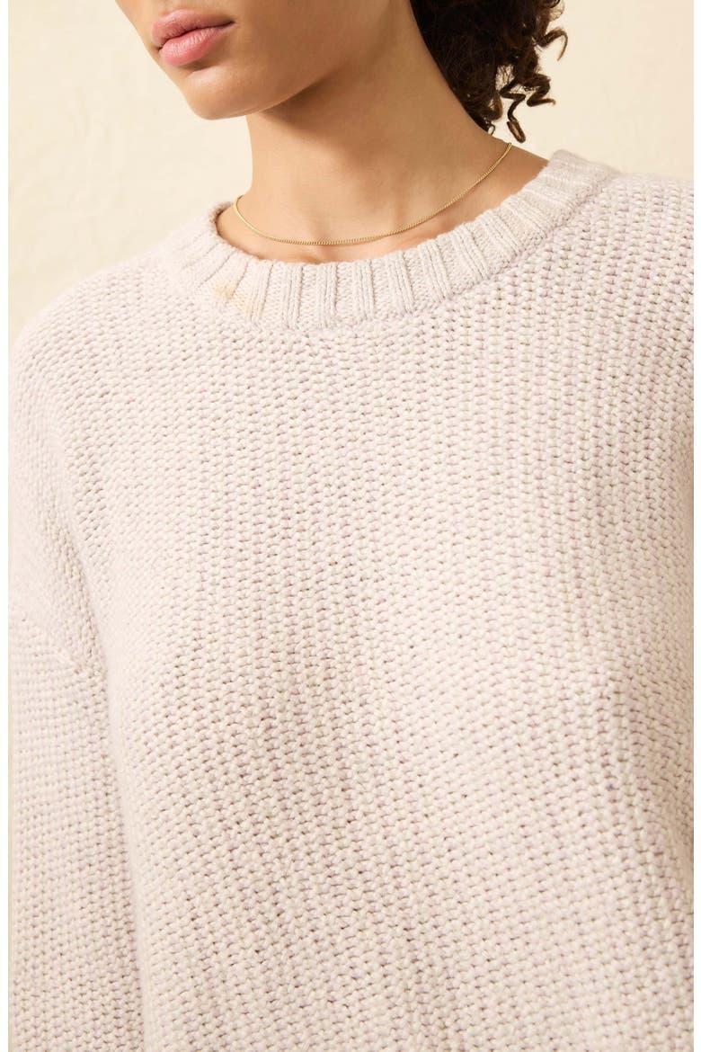 Heirloom Organic Cotton Blend Crewneck Sweater, Alternate, color, SEAFOG STRIPE