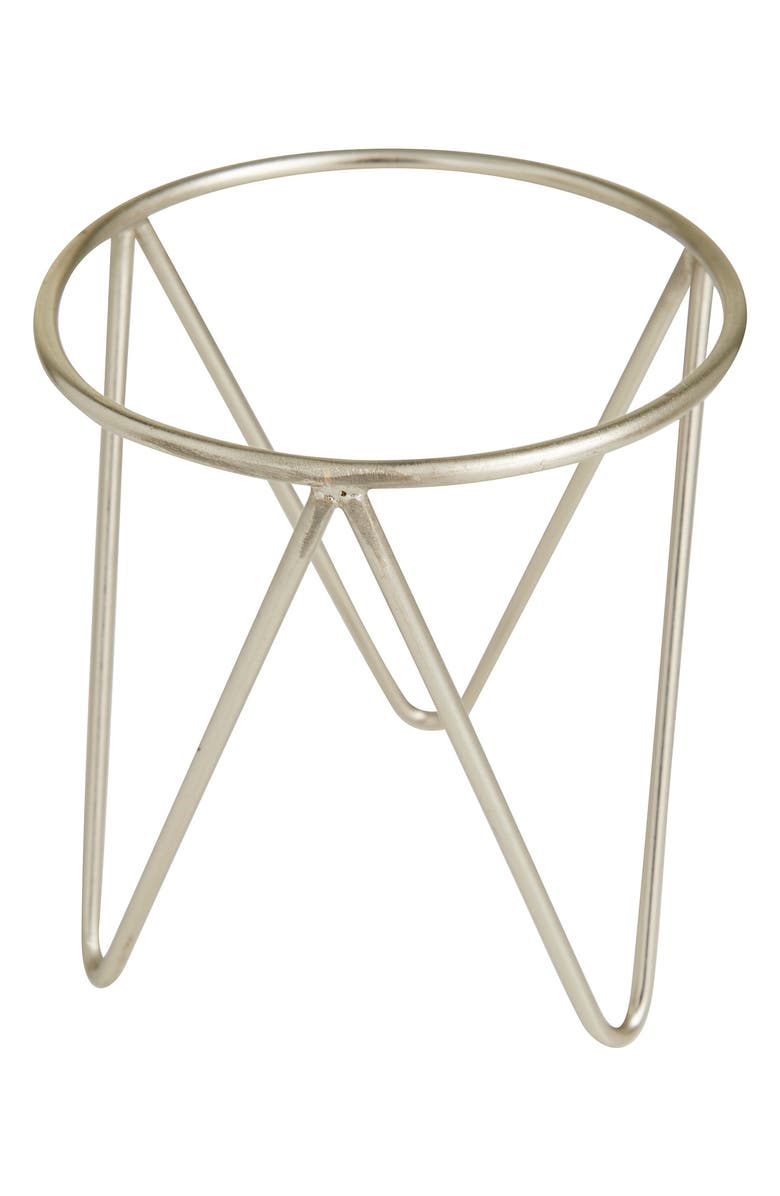 COSMO BY COSMOPOLITAN Silvertone Metal Modern Planter - Set of 2, Alternate, color,