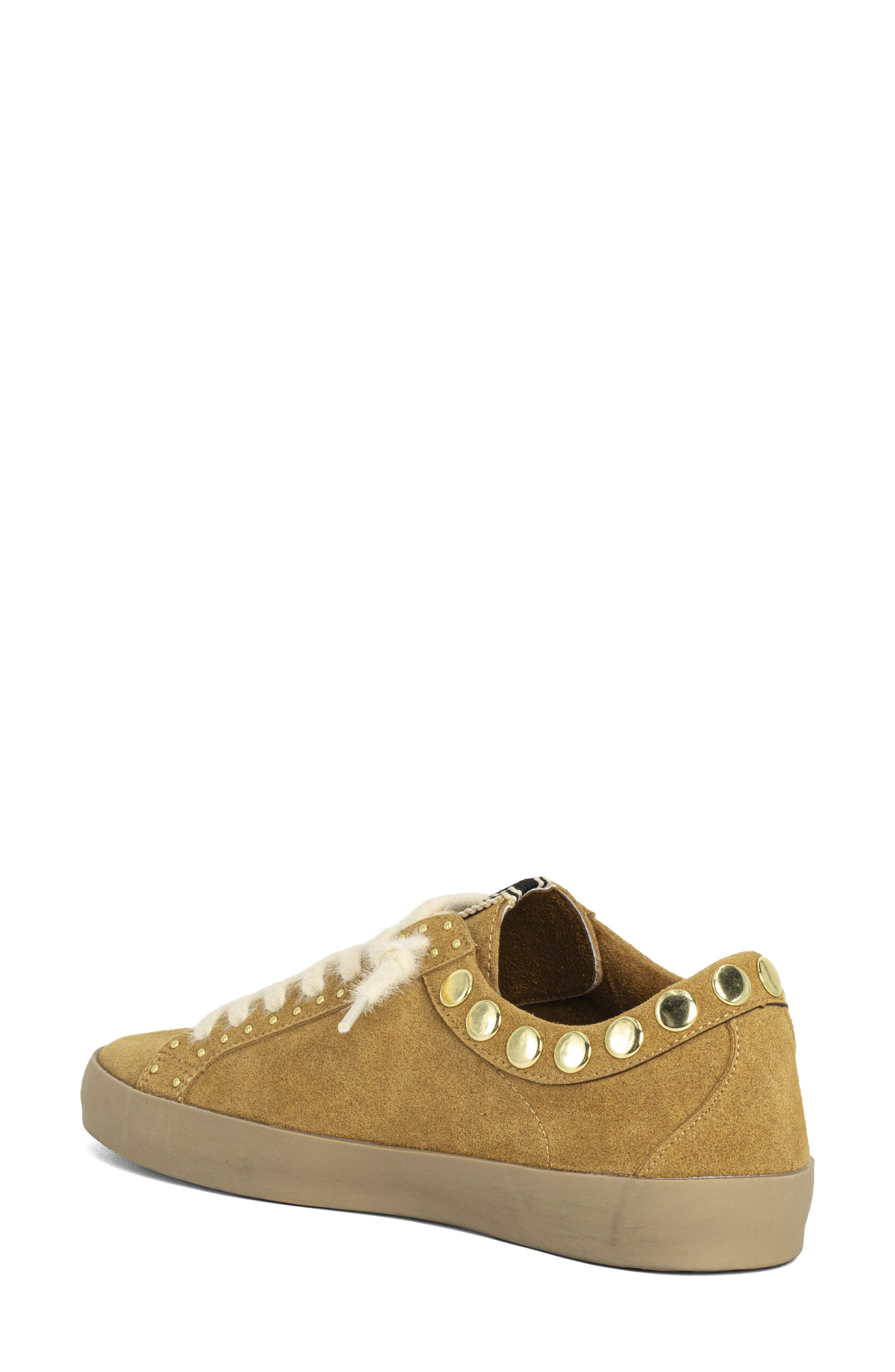Pandora Studded Low Top Sneaker, Alternate, color, CAMEL SUEDE