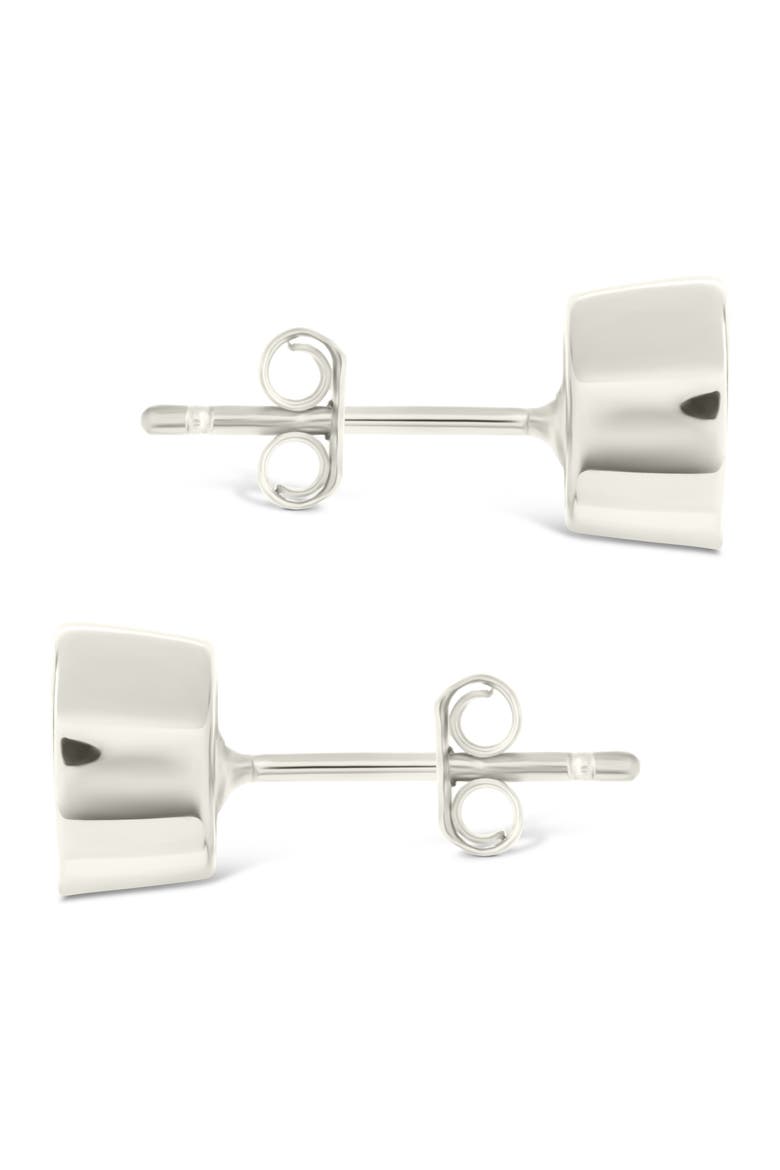 Trillion Cut Cubic Zirconia Stud Earrings, Alternate, color, SILVER