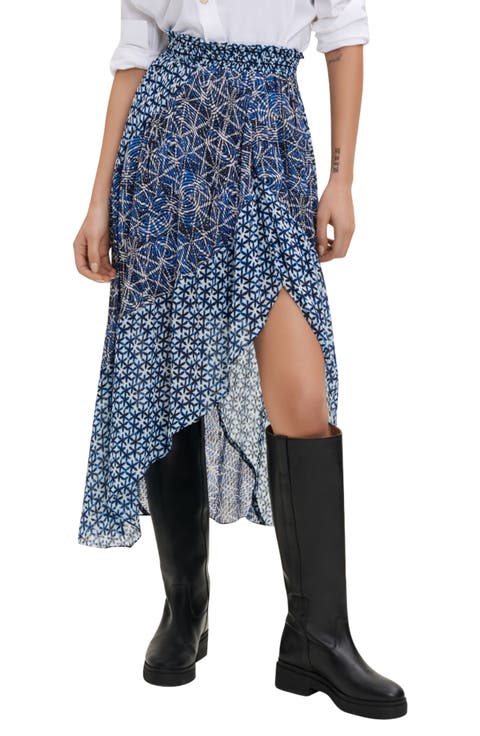 Jartrani Print Split Skirt