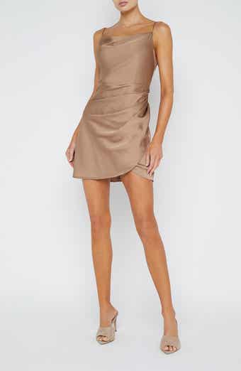 L'AGENCE Brauna Cowl Neck Minidress