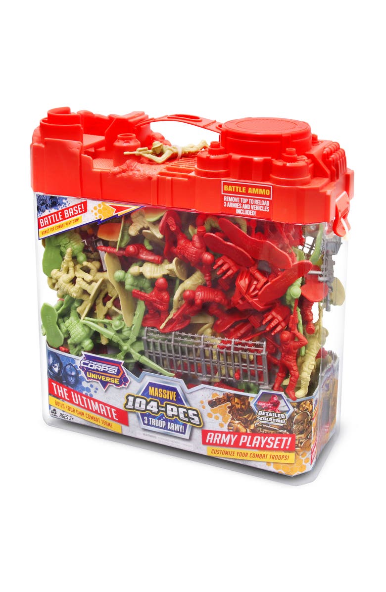 Lanard The Corps! Universe Army Playset, 104 Pieces, Main, color, Multicolored