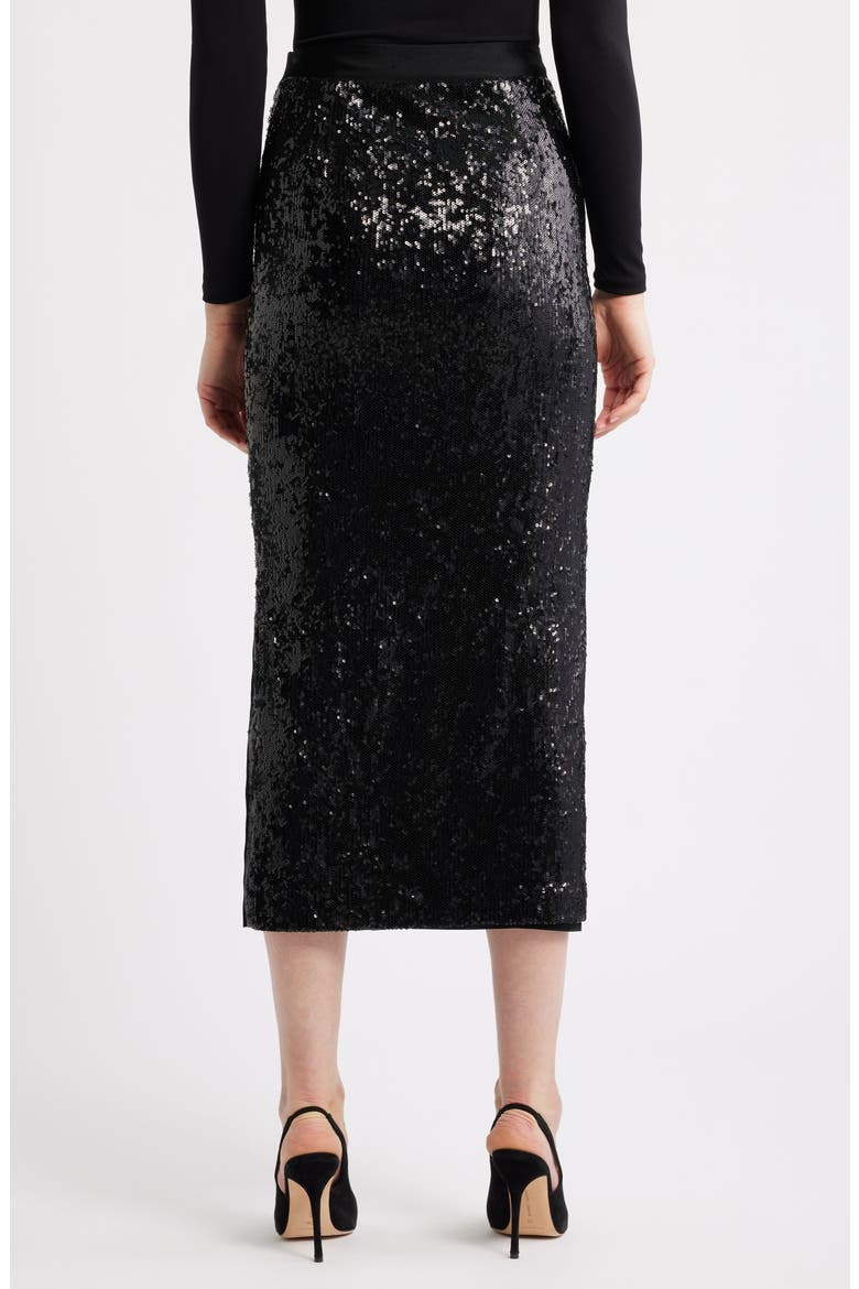Ebibi Sequin Midi Skirt, Alternate, color, BLK
