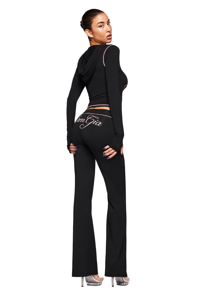 Blare Track Pants, Alternate, color, BLACK