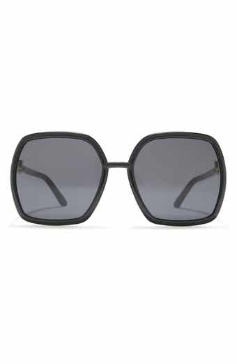 Gucci 58mm Square Rectangle Sunglasses