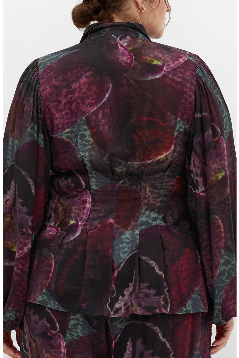 Piper Print Shirt, Alternate, color, BLACK ORCHID