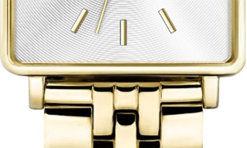 Alfred Sung Harmony Three-hand Quartz Bracelet Watch, 22mm X 24mm In Gold Bracelet Silver Dial