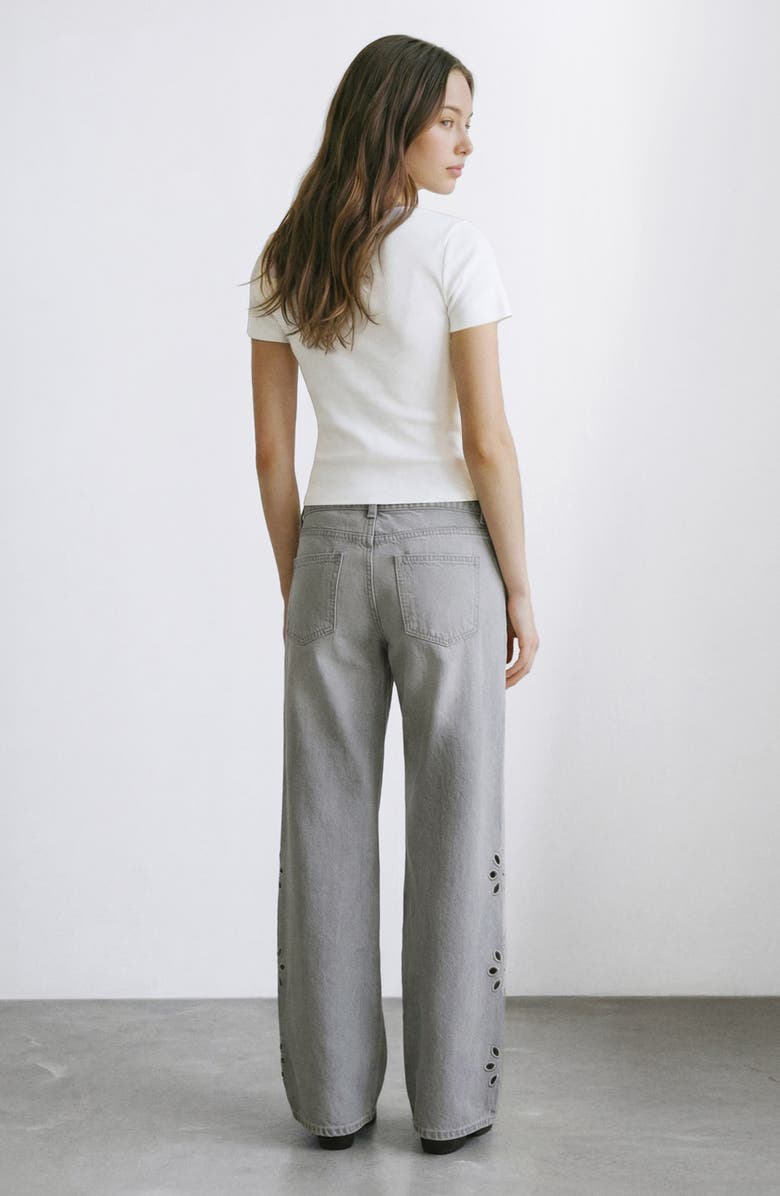 MANGO TEEN Keyhole Rib Top, Alternate, color, 