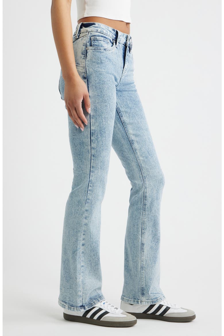 Jessie Star Patch Mid Rise Bootcut Jeans, Alternate, color, LIGHT BLUE