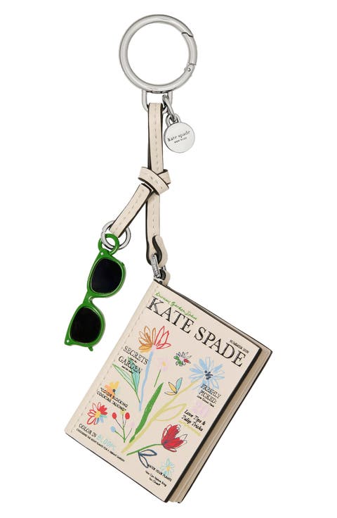 magazine leather bag charm